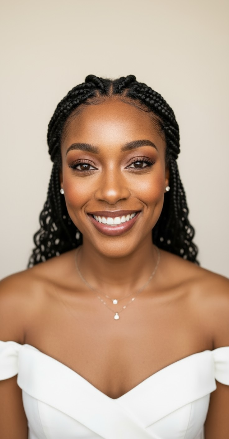 After Knotless Braids With Curly Ends